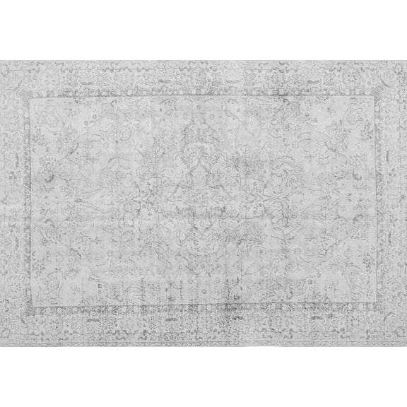 Ahgly Company Indoor Rectangle Persian Gray Traditional Area Rugs, 5' x 7'