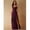 Maroon-L, variant on Maroon Sweetheart Neck Ruffle Maxi Dress With High Slit For Evening Party