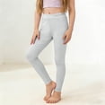 thumbnail image 7 of IFNWSV Girls Yoga Pants Solid Stretchy High Waisted Leggings Athletic Cropped Tights for Active Wear Green 8 Years, 7 of 7