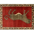thumbnail image 1 of Ahgly Company Indoor Rectangle Traditional Light Brown Animal Area Rugs, 7' x 9', 1 of 6