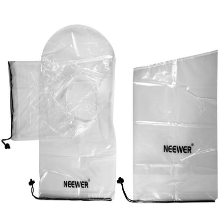 Neewer 2 Pack Set Rain Cover Rainproof Camera Protector for Canon Nikon Sony Pentax Olympus and Other Digital SLR Camera and Lens up to 14
