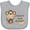 AC-Heather Grey, variant on Inktastic Daddy's little Monkey Boys or Girls Baby Bib
