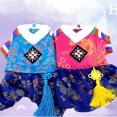 thumbnail image 4 of Disfraz de perro, colgante de nudo tradicional coreano, ropa de seda bordada para mascotas, vestido de Color para cachorros pequeños, gatos grandes MFZFUKR CPB-DE-LYY2315-3, 4 of 5