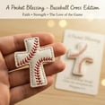 thumbnail image 3 of 2PCS A Pocket Blessing Sports Cross: Basketball Baseball Soccer & Rugby Pocket Hug with Verse Card, Handmade Faux Leather Christian Gift for Athletes, Players and Coaches, 3 of 6