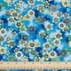 thumbnail image 1 of Tela floral azul de 1 yarda x 59 pulgadas con estampado retro de flores para patchwork, costura, acolchado y manualidades., 1 of 9
