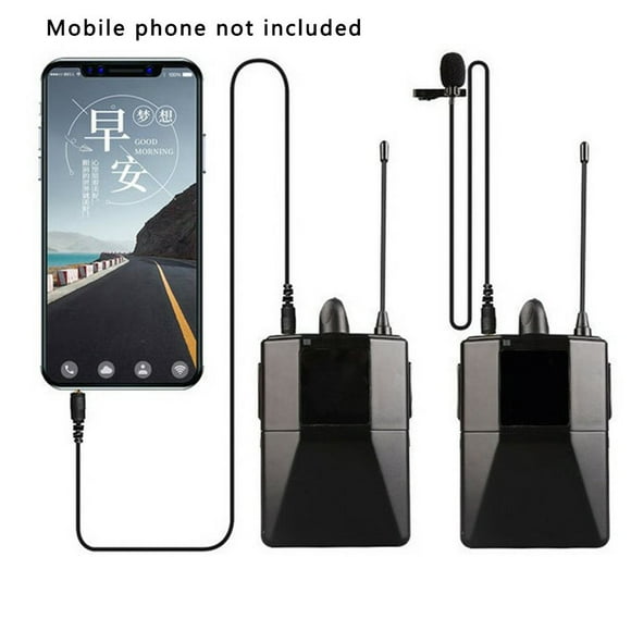 Wireless Microphone System Compatible With DSLR Cameras And Camcorders