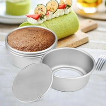 HEMOTON 4 Pcs Cake Tin Cake Mold 12.00X12.00X5.00CM Silver