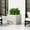 White 8WHI, variant on Large Square MGO Planter 35.25 Inches for Outdoor Patio, Lightweight Concrete Plant Pot Black