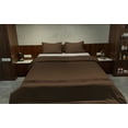 thumbnail image 2 of BedDecor Egyptian Cotton Bedding Set - Twin/Twin XL Size 3pc Luxury Cotton Duvet Cover Set with Pillowcases Chocolate, 2 of 5