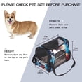 thumbnail image 2 of Starry Animals Stylish Fabric Cat Carrier - 900D Oxford Cloth, Sherpa Base - Comfy & Lightweight Pet Bag for Travel - Nylon Webbing Handles - Ideal for Small-Medium Cats -Spacious Transport, 2 of 7