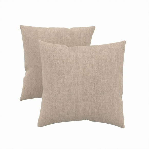 Sunbrella Throw Pillows Set of 2, UV Fade resistant & Water Repellent Square Throw Pillows (Inserts with Covers) for Indoor & Outdoor Use