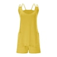 thumbnail image 6 of Womens Short Sets 2 Piece Sets for Women Summer Sets for Women Ladies Fashionable Casual Top Solid Color Pocket Top and Shorts Set Summer Outfits, 6 of 8