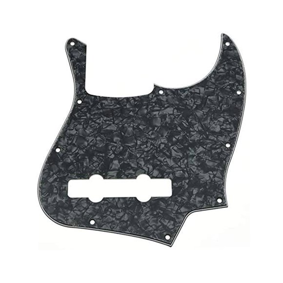 Dopro 5 String Jazz Bass Pick Guard J Bass Scratch Plate for USA/Mexican Fender 5 String Jazz Bass Black Pearl