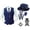 A-Blue595, variant on Men's 1920S Vintage Gangster Party Fancy Set Mafia Roaring Twenties Dress Up Tuxedo