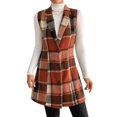 thumbnail image 6 of Hvyesh Flannel Vest for Women 2024 Fall Plaid Fleece Gilet Lightweight Long Elegant Jacket with Pockets, 6 of 6