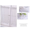 thumbnail image 2 of Lace Cafe Kitchen Ruffle Window Drape valance; Semi transparent voile Valance Semi Transparent Voile Curtains Window Treatment, 2 of 9