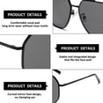 thumbnail image 3 of Sunshade Anti-Ultraviolet Glasses Fashion High-Definition Outdoor Sunglasses, Made Of Tac And Metal-Black, 3 of 5
