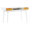 thumbnail image 1 of Linon Perry Wood Two Drawer Desk in White, 1 of 18