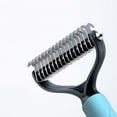 thumbnail image 4 of Professional Pet Grooming Rake: 2-Sided Undercoat Comb for Dematting & Deshedding Dogs and Cats, 4 of 5