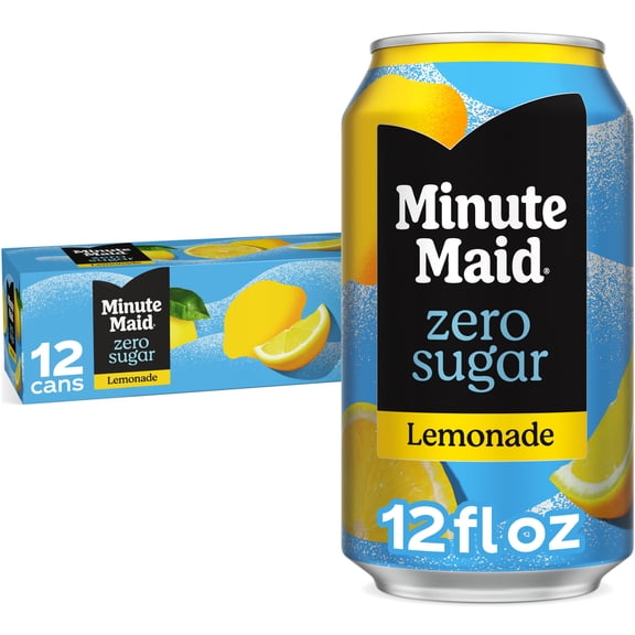 Minute Maid Zero Sugar Lemonade Fridge Pack Cans, 12 fl oz, 12 Pack