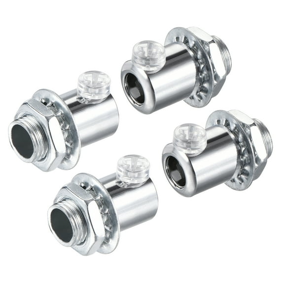 Uxcell Metal Cable Glands Cord Grips Screw Lock for Wiring Ceiling Lamp Chrome 4 Pack