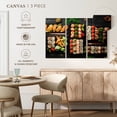 thumbnail image 5 of Elephant Stock Sushi Party Wall Art - Horizontal Multi Panel Canvas - Dining Room Wall Decor - Food And Drink Multi Panel - Black And Gray Decor - 38" x 24", 5 of 8