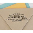 thumbnail image 4 of Printtoo Personalized Black Self Inking Wedding Save The Date Stamp Custom Rubber Stamper-58 x 22 mm, 4 of 6