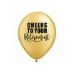 Cheers to Your Retirement, Gold Retirement Balloons, Retirement Party Balloons, Retirement Decor, Set of 3, Retirement Party Decorations, Gold Balloons