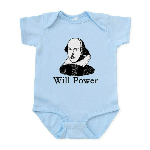CafePress - William Shakespeare WILL POWER Infant Bodysuit - Baby Light Bodysuit, Size Newborn - 24 Months