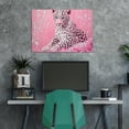 thumbnail image 4 of Mudket Pink White Leopard with Diamond Pearl Decor Canvas Wall Art, Cute Glam Princess Paintings for Bedroom Print for Girls Nursery Home Decor , Framed Ready to Hang - 12"L x 8"W, 4 of 9