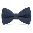 thumbnail image 2 of XASZHN Mens Tie Classic Pre Tied Bow Tie for Adults Solid Color Adjustable Bowtie Navy,One Size, 2 of 5