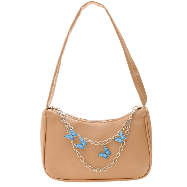 Bolso de hombro de mariposa para mujer, nuevo bolso de moda, Color sólido
