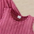 thumbnail image 4 of Bysome Toddler Girls Outfit Set Winter Fall Long Sleeve Ribbed Coat With Sleeveless Dress For Big Kids Casual School Party Wear Long Sleeve Crew Neck Girl 2 Pieces Clothes Set Red Size 9-10 Years, 4 of 7