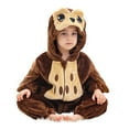 thumbnail image 5 of CYRBOKO Baby Boys Girls Fleece Pajamas One-pieces, Thermal Zip Up Long Sleeve Fall Unisex One-Piece Bodysuits Brown Size 25-30 Months, 5 of 9