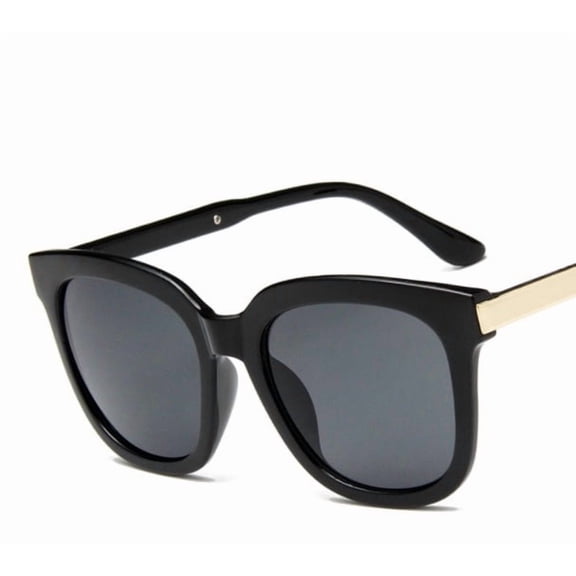 Vintage Unisex Sunglasses Non Polarized Lenses Plastic Frame Bright Black Gray New UV Protection Women And Men