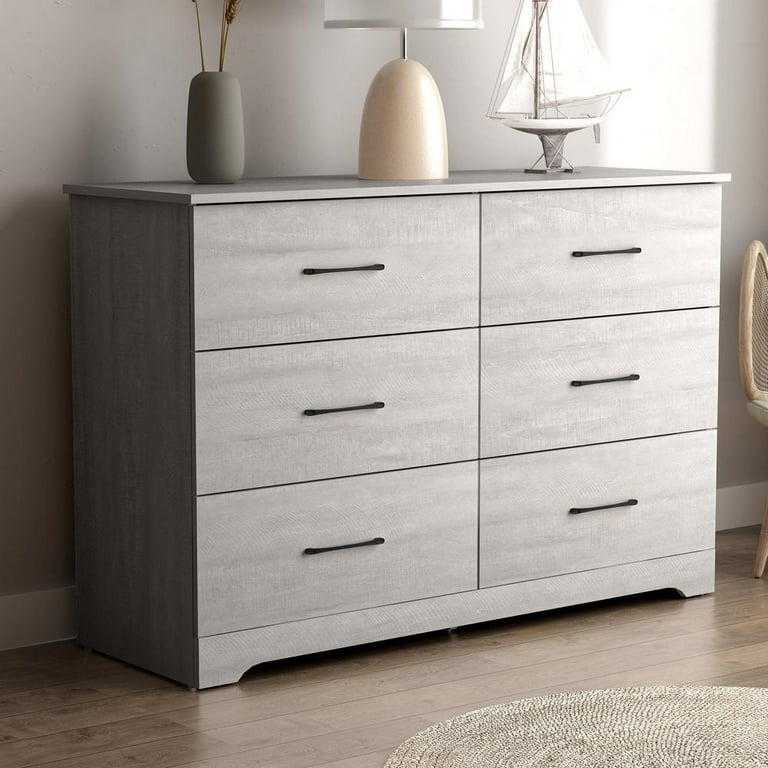 dusty grey oak dresser Darsh 6-Drawer Dusty Gray Oak Dresser with Ultra Fast Assembly