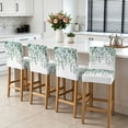 thumbnail image 3 of Eucalyptus Leaves Bar Stool Cover Set of 4, Spring Summer Farmhouse Botanical Stretch Bar Chair Cover, Removable Washable Pub Counter Stool Chair Slipcover for Kitchen Dining Room Pub Cafe, 3 of 9
