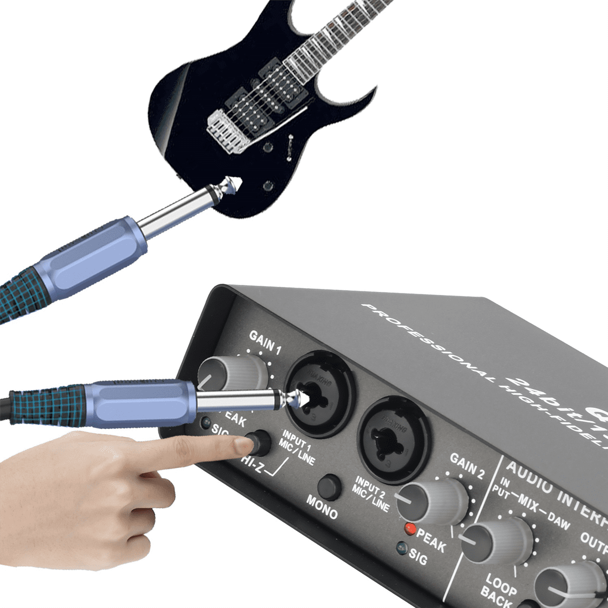 Donner USB Audio Interface, Guitar Adapter Interface For Android