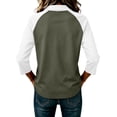 thumbnail image 6 of Hearthz Womens Polo Shirts 3/4 Sleeve Color Block Raglan Button Down Shirts for Women Summer Polo Shirts Women, 6 of 6