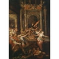thumbnail image 3 of Andrea Celesti 18x24 Black Modern Framed Museum Art Print Titled - A Scene from the Trojan War. the Death of King Priam, 3 of 5
