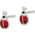 thumbnail image 2 of Sterling Silver Enamel Lady Bug Post Earrings (9 X 5) Made In India qe8641, 2 of 5