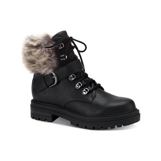 Journee Signature Womens Charlotte Leather Round Toe Ankle  display picture 2