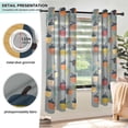 thumbnail image 3 of Yayeee Window Curtains Light Filtering 63"x52" Grommet Panel Pair Home Living Room Decor, Cute Acorns Pattern, 3 of 7