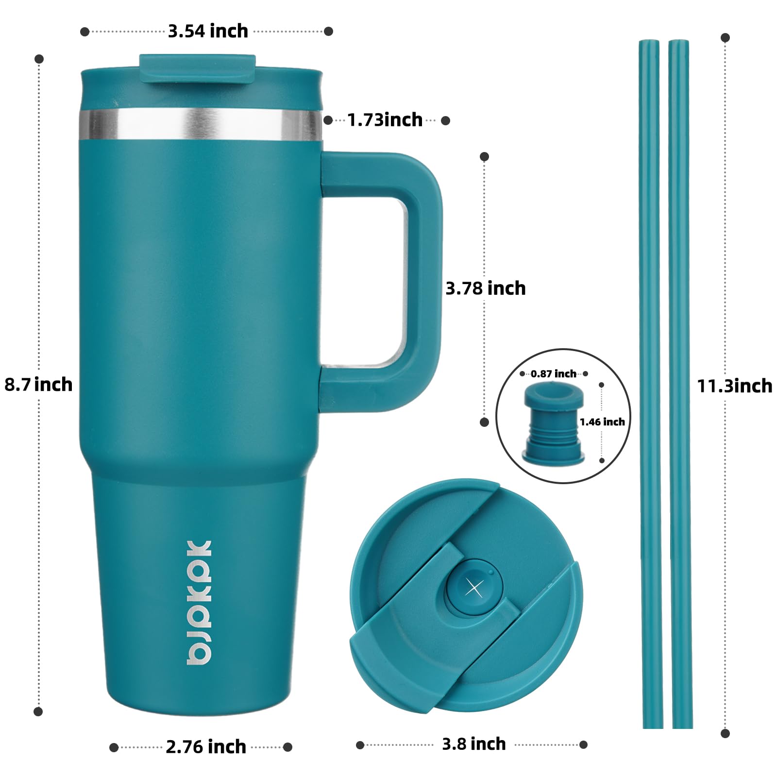 BJPKPK 30oz Insulated Tumbler with Handle and Lid photo 2