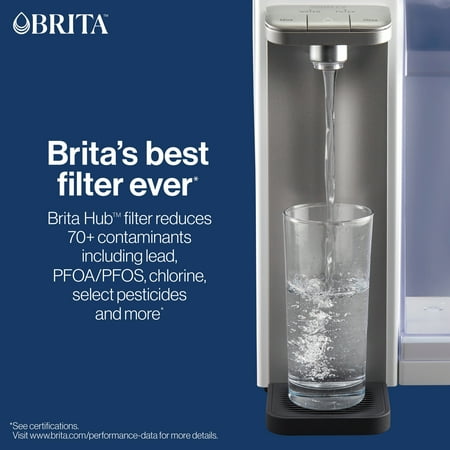 Hamilton Beach - Brita Hub Instant Powerful Countertop Water Filtration System - WHITE