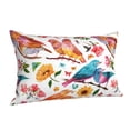 thumbnail image 2 of Disketp Pillow Covers Flowers Birds And Butterflies Pattern Throw Pillow Case Cushion Covers,Cushion For Bedroom,Couch,Home-16"X24", 2 of 9