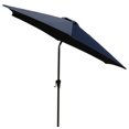 thumbnail image 4 of 8.8 feet Outdoor Aluminum Patio Umbrella, Patio Umbrella, Market Umbrella with 42 Pound Square Resin Umbrella Base, Push Button Tilt and Crank lift, Navy Blue, 4 of 5