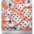 thumbnail image 1 of Soimoi Rayon Fabric Indoor Game Poker Card Sports Printed Craft Fabric by the Yard 42 Inch Wide, 1 of 1