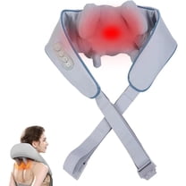 Neck & Shoulder Massager with Heat,6D Shiatsu Back Massager for Pain Relief Deep Tissue,Massager for Shoulder, Leg, Muscle Soreness(Gray)