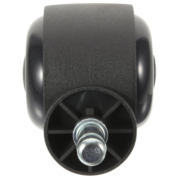 Heavy Duty Chair Swivel Caster for Cart Wheels Transparent Two-wheel Silent Universal (black) Polyurethane (pu)